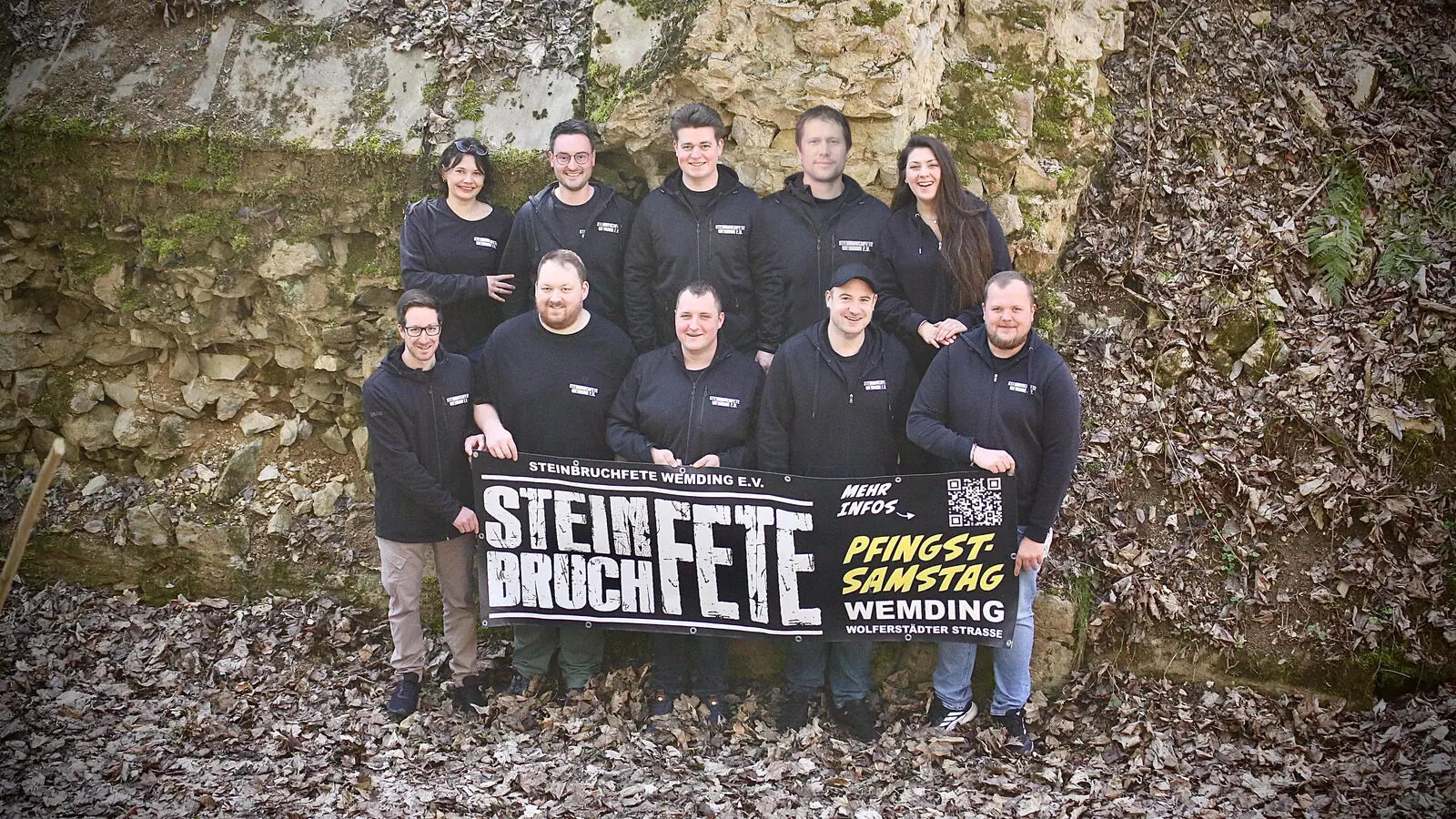 Das Team der Steinbruchfete Wemding e.V. im Steinbruch